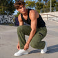 Men's Casual Elastic Waist Cargo Pants