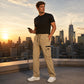 Men's Casual Elastic Waist Cargo Pants