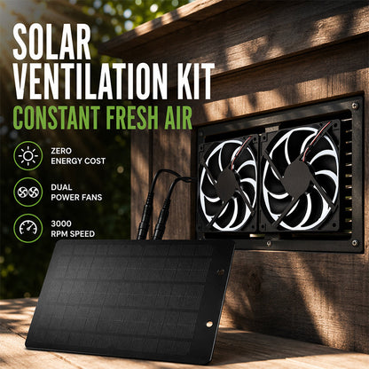 10W Solar Fan Waterproof Outdoor Ventilator with Dual Exhaust Fans