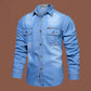 Men's Casual Long Sleeve Denim Shirt 