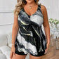 Női plus size kétrészes tankini fürdőruha