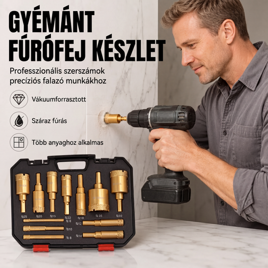 🛠️ 12 darabos száraz gyémánt csempefúró készlet
