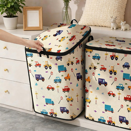 🛍️ Nagyméretű összecsukható vászon tároló rendszerező