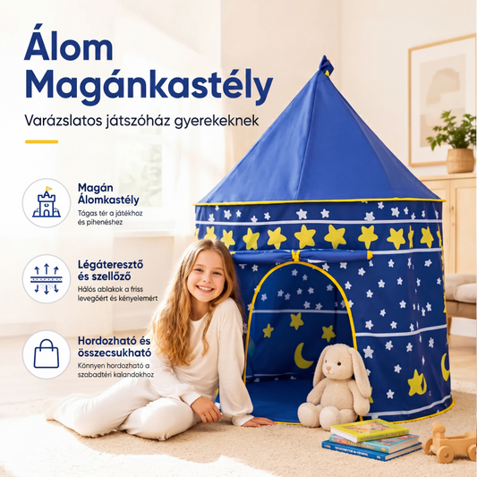 ⛺️ Gyerekjáték-sátor feltekerhető ajtóval