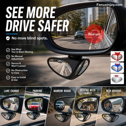 👀 360 fokban állítható tolatási segítő tükör 🚗
