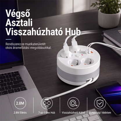 Kör alakú több kimenettel rendelkező elosztó kábelrendezővel