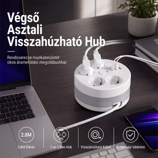 Kör alakú több kimenettel rendelkező elosztó kábelrendezővel