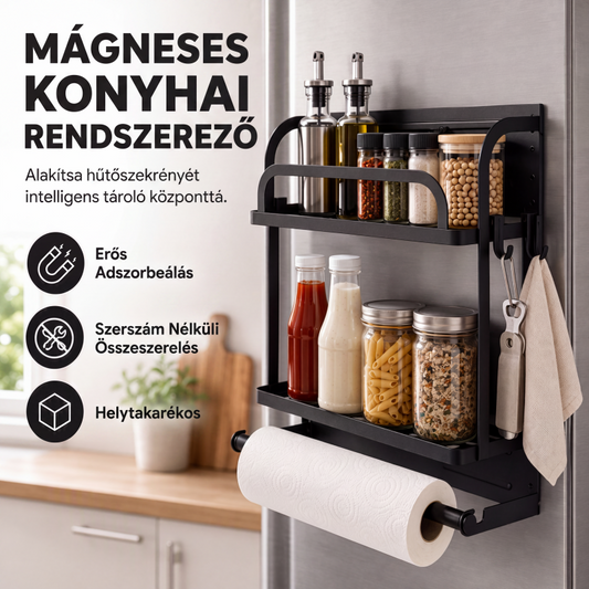 Mágneses hűtőszekrény-rendszerező állvány