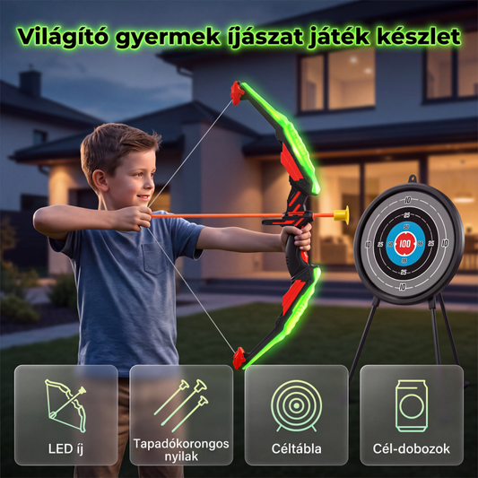 Gyermekeknek szánt íj és nyíl íjászat játékkészlet