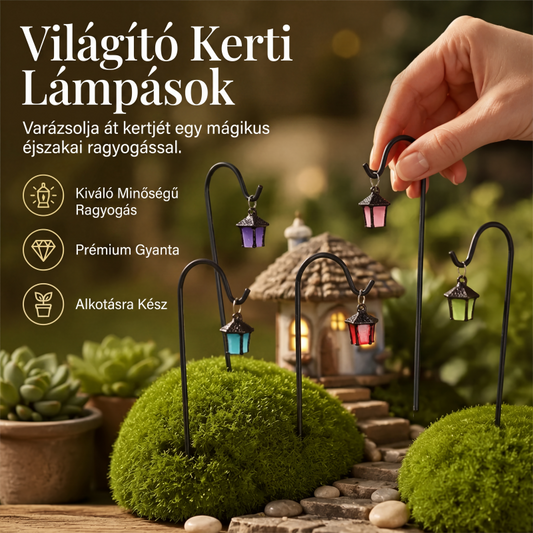 🏠 Világító retro stílusú lámpás kerti növénykaró