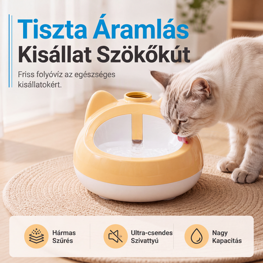 🐾  Automatikus itató macskáknak és kutyáknak – intelligens érzékelős vízkibocsátás