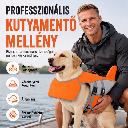 🐕 Kutyáknak készült mentőmellény cserélhető elülső úszópárnával 🏊‍♂️