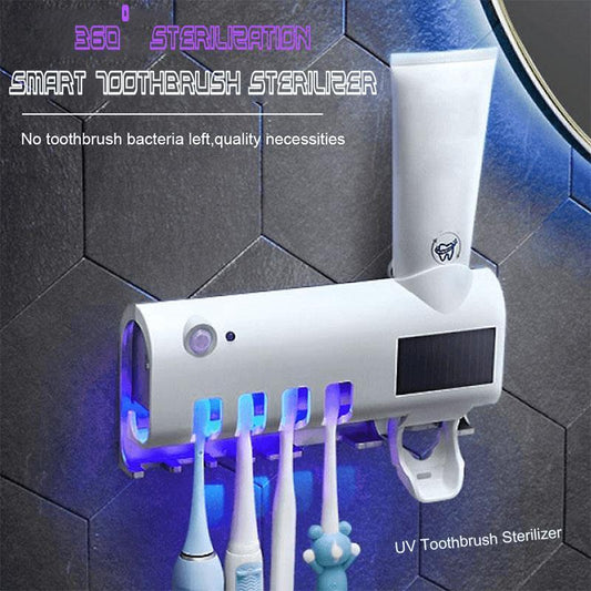 🦷 Fogkefe-sterilizáló UV-lámpával és tartóval – falra szerelhető🚿