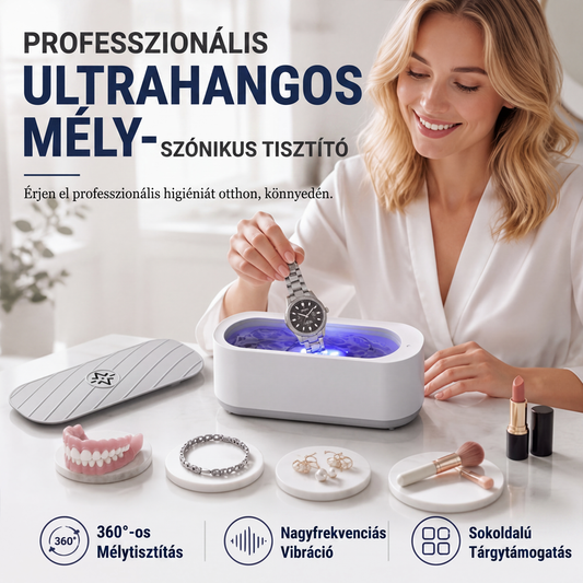 🧼 Többfunkciós ultrahangos tisztító | Alapos tisztítás 3 perc alatt