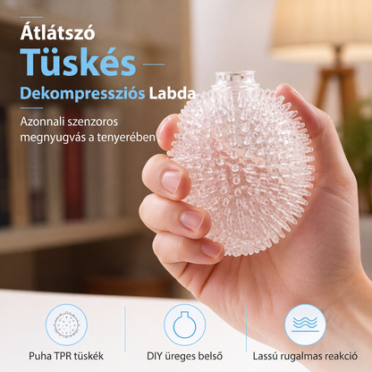 🔮 Átlátszó TPR tüskés üreges golyóburkolat barkácsolható nyomkodós játékokhoz