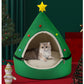 🎄🐾 Félig zárt karácsonyi fészek háziállatoknak: hangulatos ünnepi menedék, amely biztonságérzetet nyújt