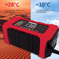 12V 6A intelligens autóakkumulátor-töltő LCD-kijelzővel