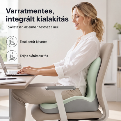🪑 MOST 55% KEDVEZMÉNY! ✨Ergonomikus memóriahabos ülőpárna háttámasztékkal