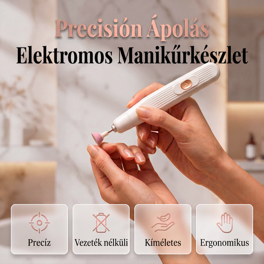 Hordozható elektromos manikűr- és pedikűrkészlet