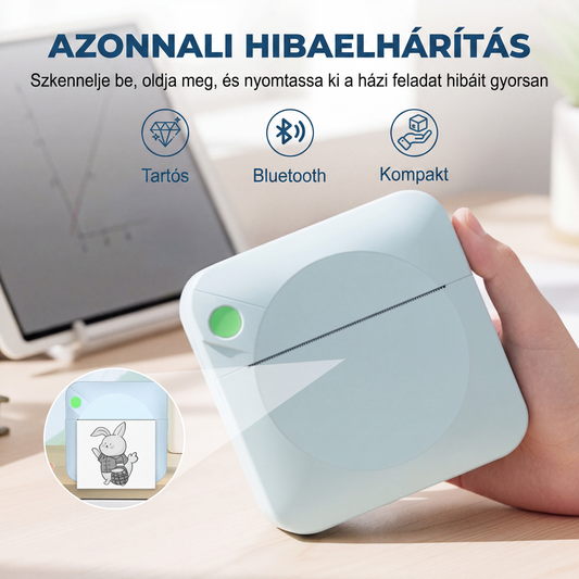 Mini hordozható Bluetooth hőnyomtató
