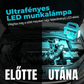 🔌 Hordozható teljesítményinverter LED munkalámpával