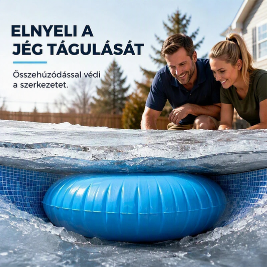 🏊 Téli fagyvédő légpárna kerek felfújható medencékhez – nyomáscsökkentő és jégképződés-megelőző, téli medencevédő eszköz