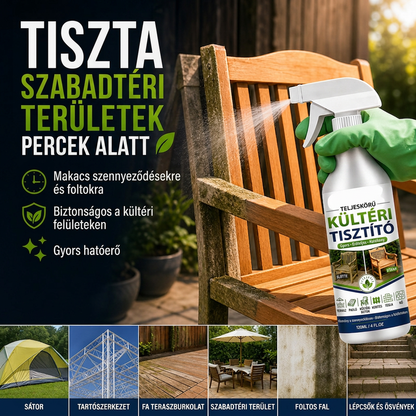 🧴 Többféle felületre alkalmas kültéri tisztító spray