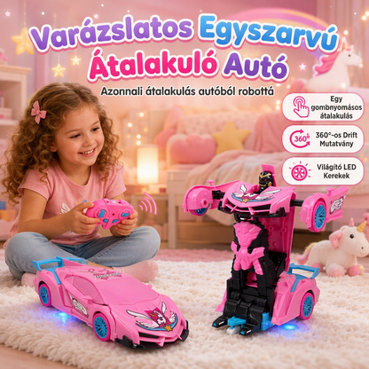 Egygombos deformálódó távirányítós autó, Cyberpunk pók-egyszarvú, driftelő RC kisteherautó játék, ajándék fiúknak és lányoknak