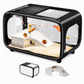 Transparent Plastic Fish Tank with Lid Decorative Ecological Aquarium for Home Living Room and Entryway