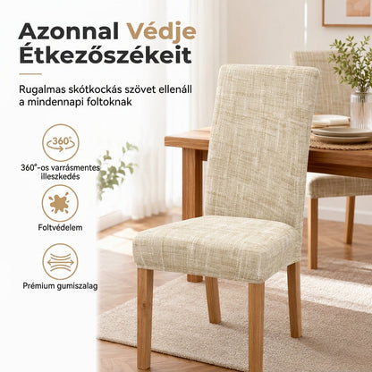 Univerzális, egész évben használható, rugalmas kockás székhuzat, egy darabból álló, por- és olajálló védőhuzat otthoni és szállodai használatra