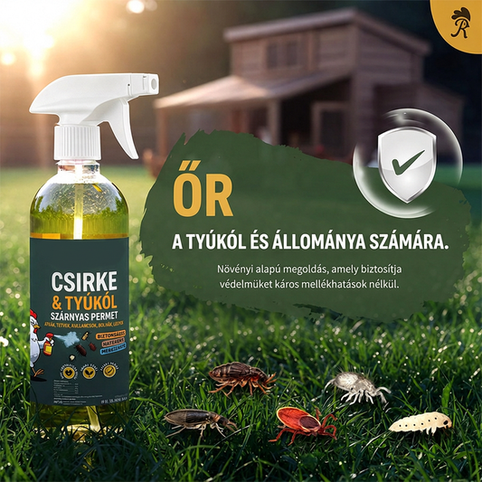 🐔 Kíméletes tisztító spray baromfiistállókhoz és baromfi külső tisztításához