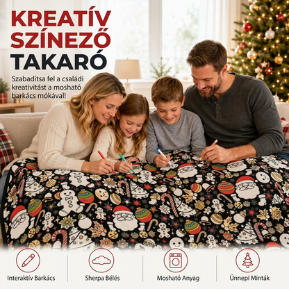 Családi barkácsszínező takaró minden korosztály számára