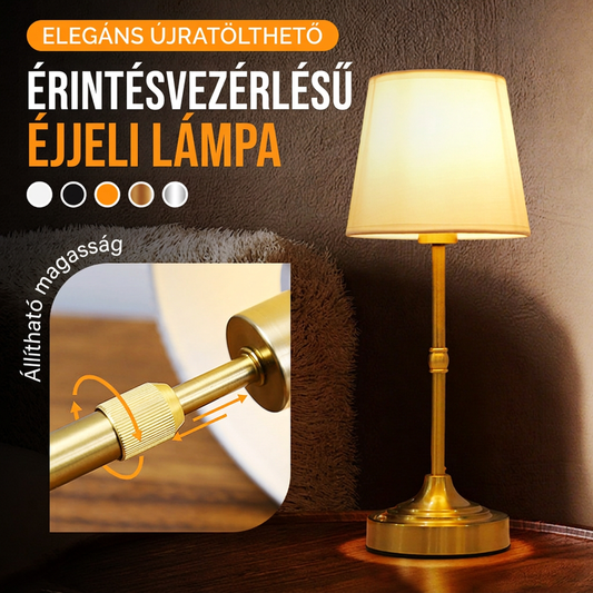 Elegáns, újratölthető, érintésvezérléses éjjeli lámpa