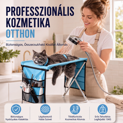 🐕🛏️ 2 az 1-ben összehajtható kisállat-gondozó ágy – 50% KEDVEZMÉNY! Gondozóasztal + kényelmes ágy egyben – hordozható, könnyen tisztítható, tökéletes otthonra és utazáshoz is. 🔥💪