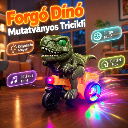 🦖 Elektromos dinoszaurusz tricikli kisgyermekek számára