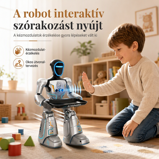 🤖 Intelligens AI hanggal programozható játékrobot 🧠