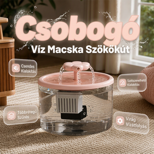 Automatikus keringetésű kisállat itatókút