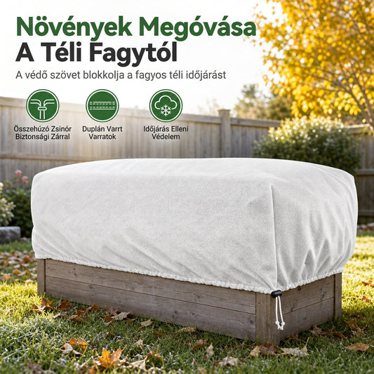🌿 Téli növényfagyvédő burkolat húzózsinórral