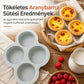 🍰 3 üreges, 4 hüvelykes kör alakú hengeres szilikon süteményforma, barkácssütőedény szivárványsüteményhez és pizzához
