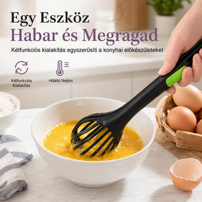 🥚 2 az 1-ben tojásverő és konyhai fogó eszköz
