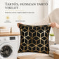 🛋️ Klasszikus európai stílusú, aranyfóliával dombornyomott díszpárnahuzat 45x45 cm méretben, kanapéra és otthoni dekorációhoz, a belső párna nem tartozék