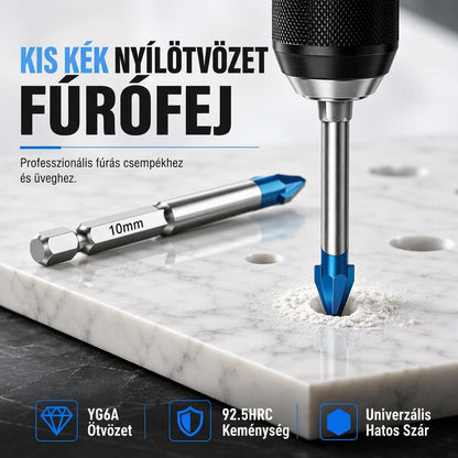Hatlapú szárú keményfém excentrikus fúrófej kerámia lapok, üveg és beton fúrásához
