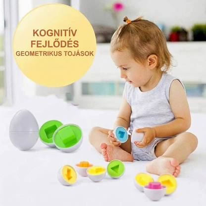 🎁✨Akció🔥Kognitív fejlesztést szolgáló geometriai tojások (12 darab egy készletben)