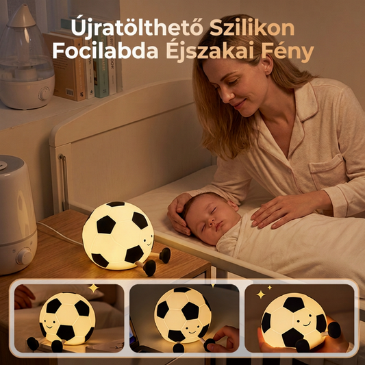 ⚽️ Tölthető szilikon futball éjszakai fény 💡