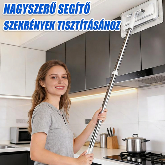 🏠 Univerzális rongybefogóval ellátott kéznélküli lapos felmosó