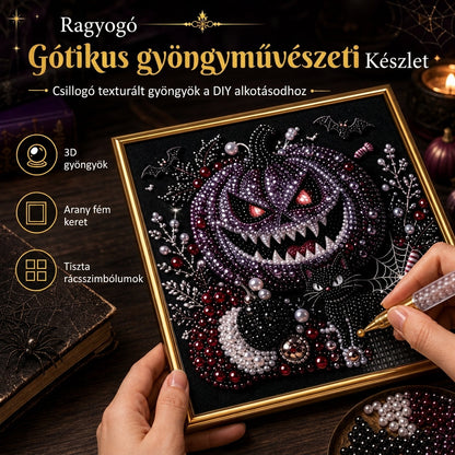 🎃 Halloween 3D Gyöngyös Gótikus Művészeti Készlet