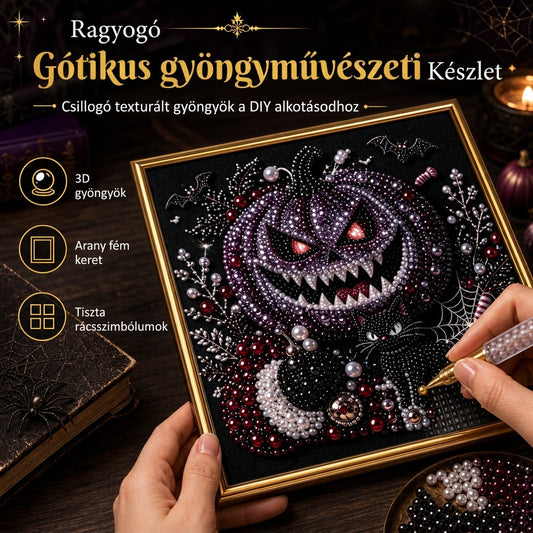 🎃 Halloween 3D Gyöngyös Gótikus Művészeti Készlet
