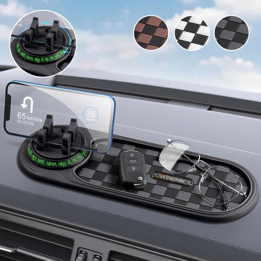 🚗 Autó műszerfalra szerelhető csúszásgátló szalag telefontartóval