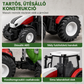 🚜 Nagy méretű gyermek mezőgazdasági traktor játékkészlet pótkocsi kiegészítőkkel, súrlódásos meghajtású és távirányítós mérnöki járművek fiúk számára