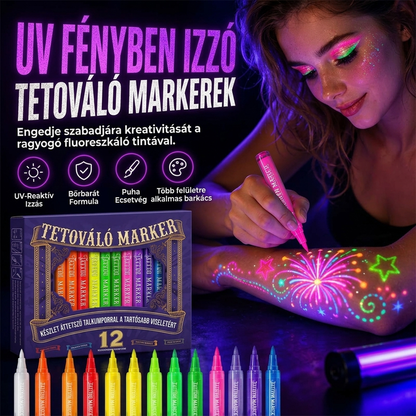 🎭 Fényre Világító Parti Tetoválótollak